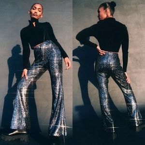 UO sequin high waist pants
